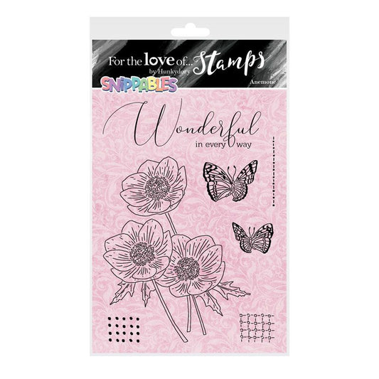 For the Love of Stamps - Floral Favourites Snippables - Anemone