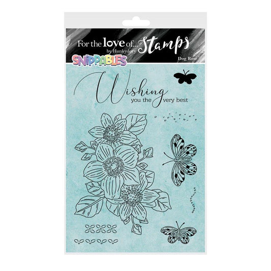 Pour l'amour des timbres - Favoris floraux à découper - Églantier