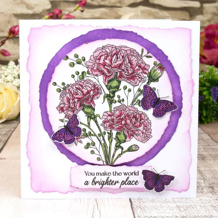 For the Love of Stamps - Set de Tampons A6 Bouquet d'œillets