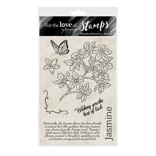Pour l'amour des timbres - Beautés botaniques - Set de tampons A6 Jasmin