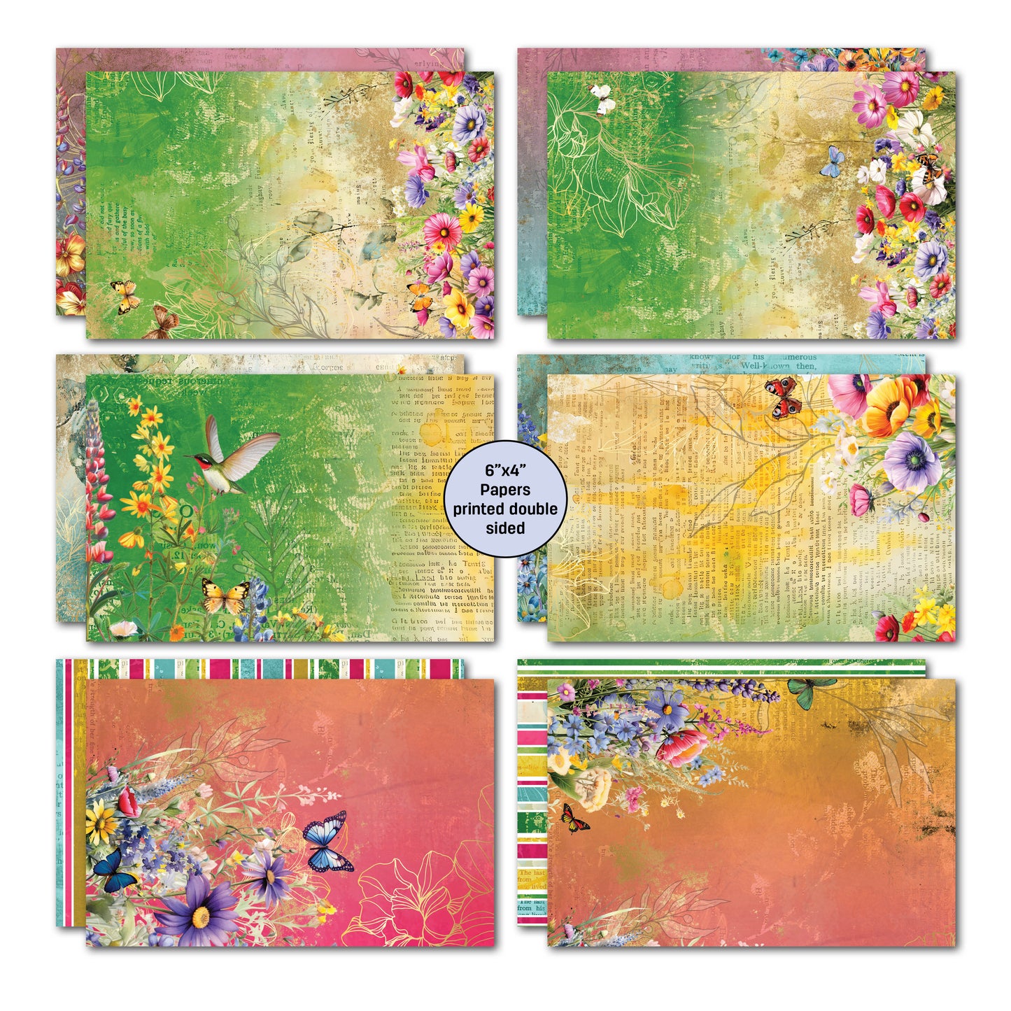 3Quarter Designs Fluttering Wings 6x4 Card Pack