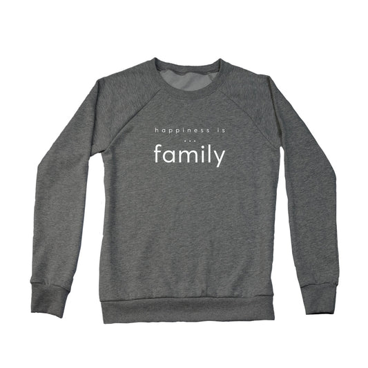 Sweat-shirt ras du cou unisexe « Family », anthracite