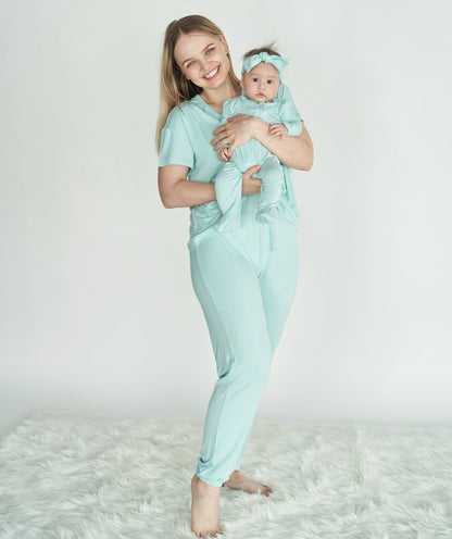 Bamboo Footies with Two Way Zipper (Cotton Candy)