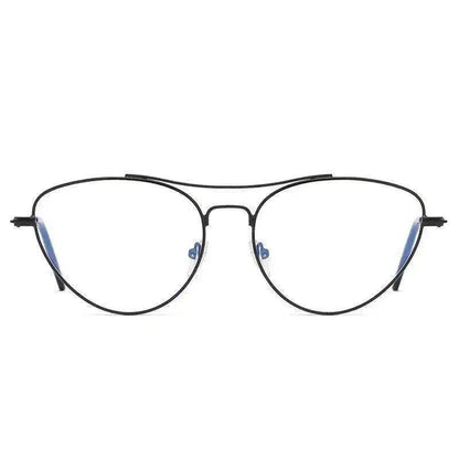 Fashion Cat Eye Plain Glasses Women's Anti-blue Light