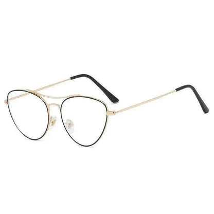 Fashion Cat Eye Plain Glasses Women's Anti-blue Light