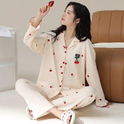 Fashion Personalized Double-sided Cotton Pajamas For Women