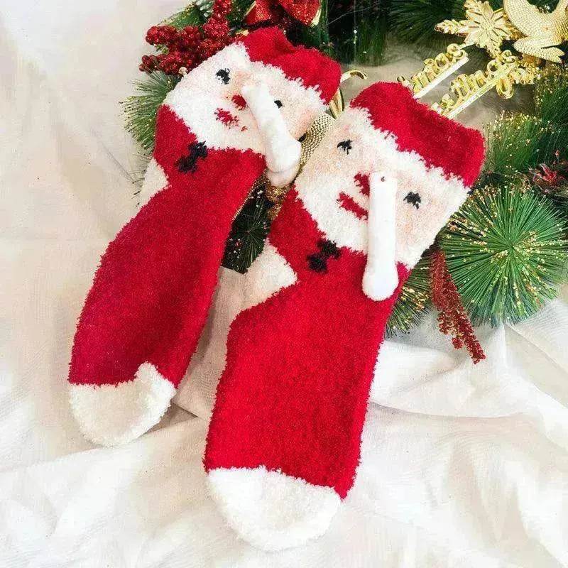 Fashion Simple Magnetic Christmas Socks For Men And Women