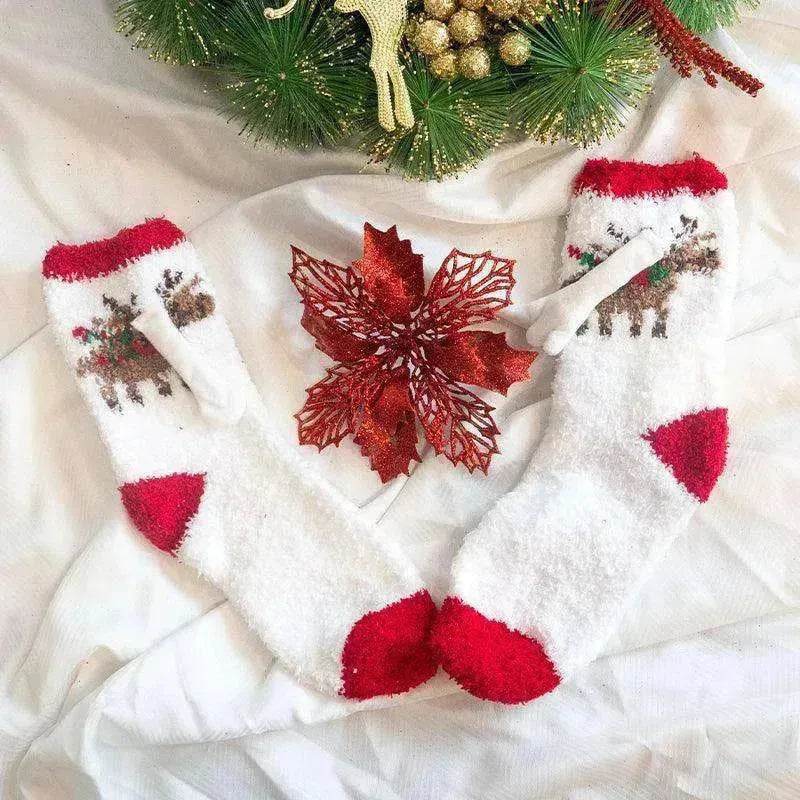 Fashion Simple Magnetic Christmas Socks For Men And Women