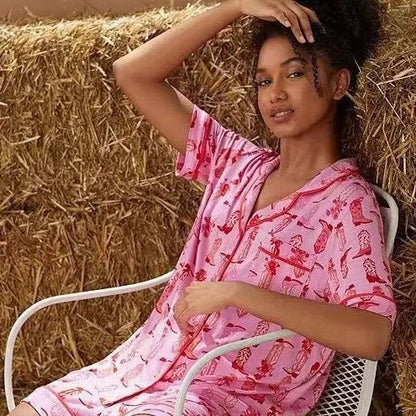 Fashion Striped Casual Two-piece Suit Pajamas For Women