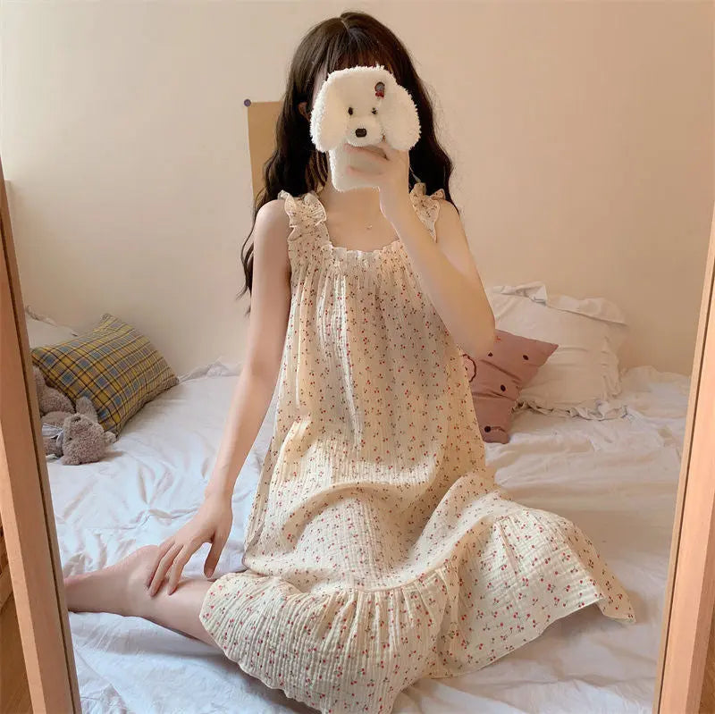 Fashion Suspender Skirt Pajamas For Women