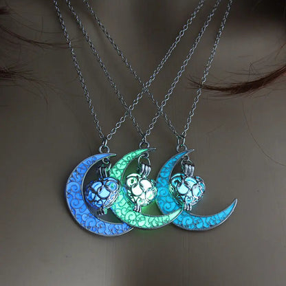 Fashion Trendy Men's Domineering Luminous Flame Dragon Necklace