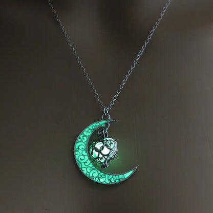 Fashion Trendy Men's Domineering Luminous Flame Dragon Necklace
