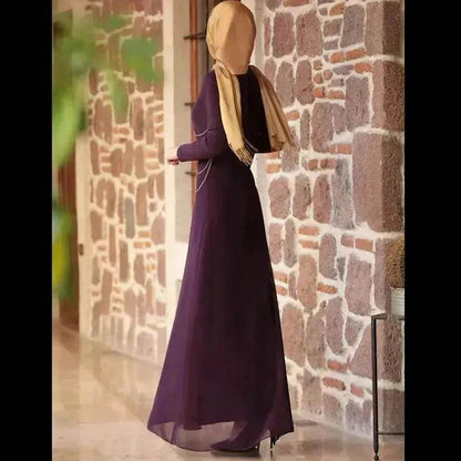 Fashionable Arab  Women's Pure Color Simple Jumpsuit