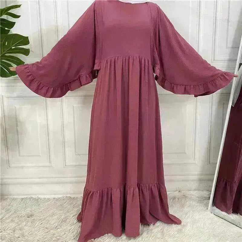 Robe arabe femme unie patchwork tendance