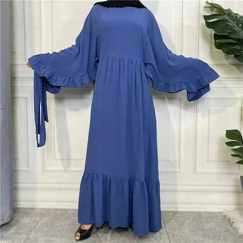 Robe arabe femme unie patchwork tendance