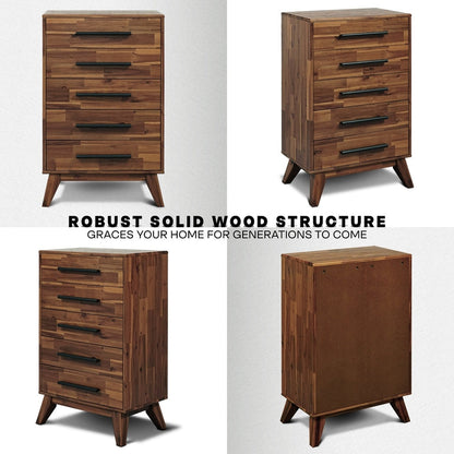 Acacia Linea Solid Wood Dresser for Timeless Elegance