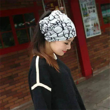 Female's Cotton Letter turban confinement fashion hat