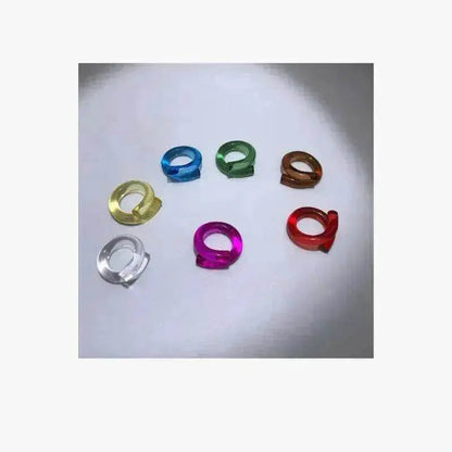 Female's High Transparent Acrylic Cross Ring