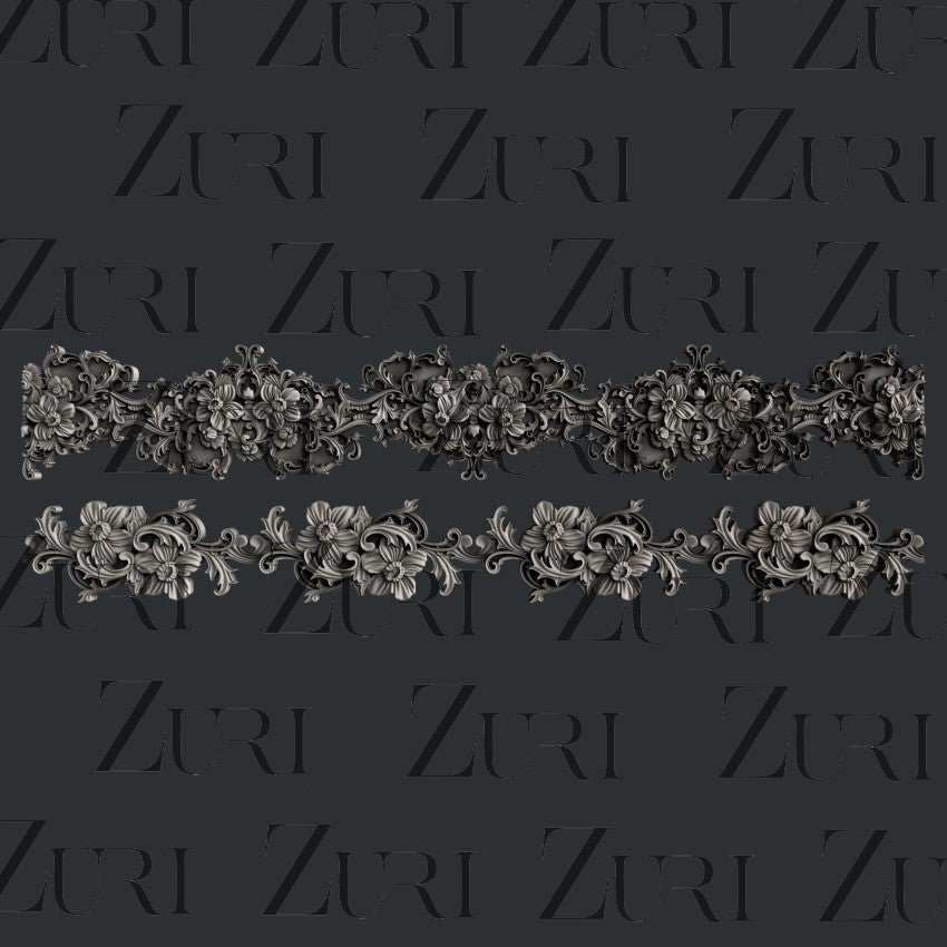 Zuri Designs Floral Borders Set 3