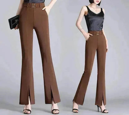Formal Office Work High-Waisted Wide-Leg trouser Pants for Women
