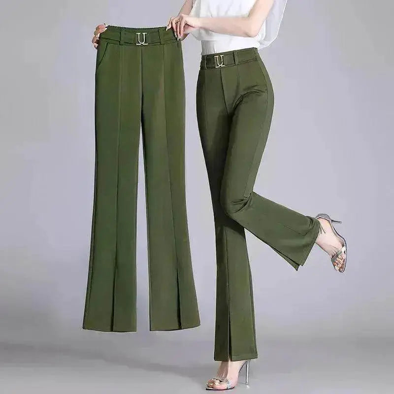 Formal Office Work High-Waisted Wide-Leg trouser Pants for Women