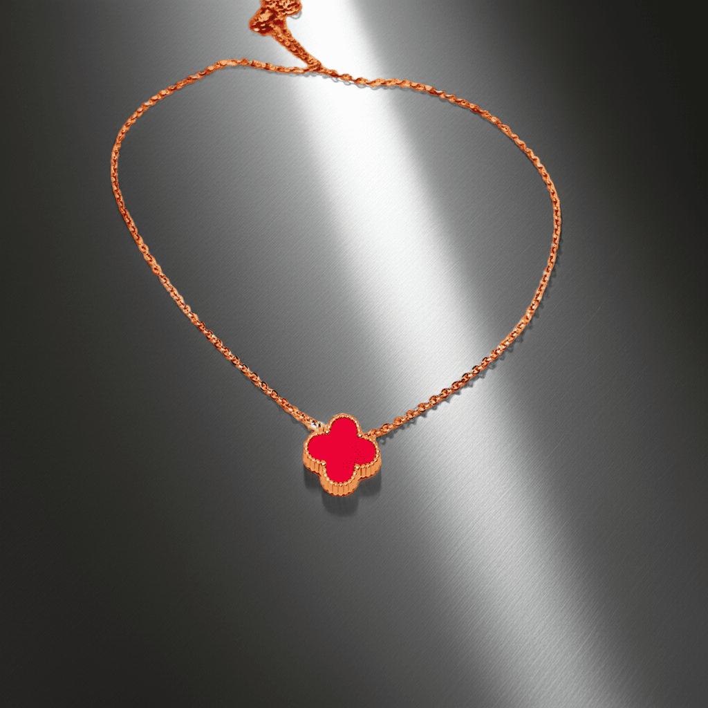 Pendentif chaîne Trèfle à quatre feuilles