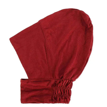 Four-Season Silk Cotton Pullover Hat in Solid Color with Elastic Fit