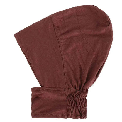 Four-Season Silk Cotton Pullover Hat in Solid Color with Elastic Fit