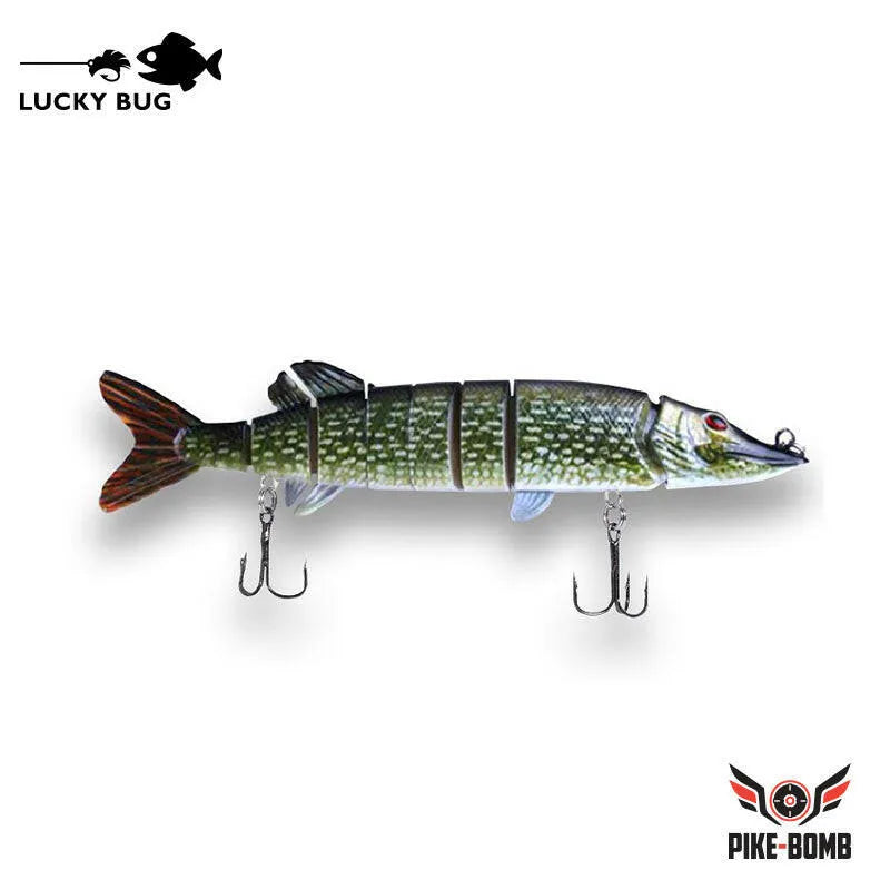 🍁Leurres Lucky Bug Pike Bomb de 8 po