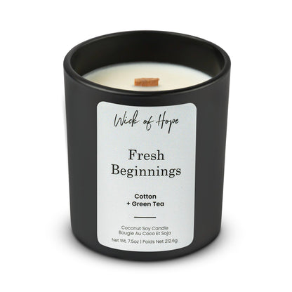 Fresh Beginnings Candle | Cotton + Green Tea