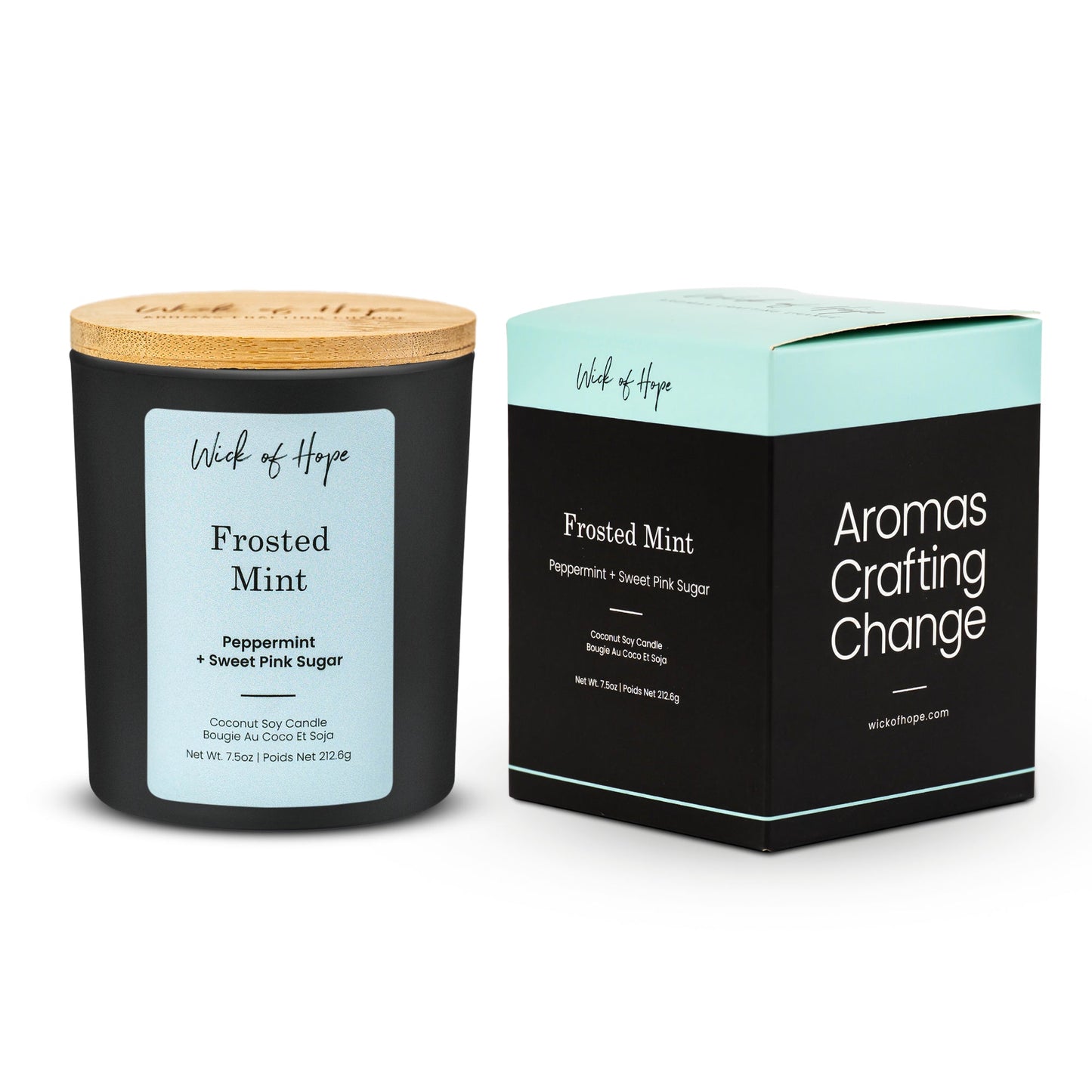 Frosted Mint Candle | Peppermint + Sweet Pink Sugar