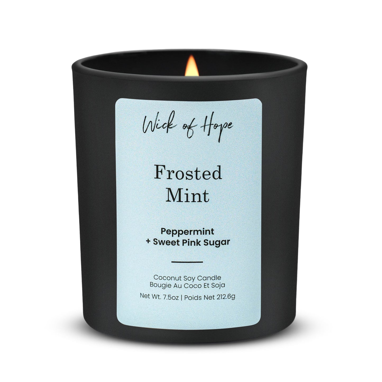 Frosted Mint Candle | Peppermint + Sweet Pink Sugar