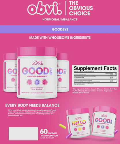 Obvi Good Bye Hormone Balance Supplements