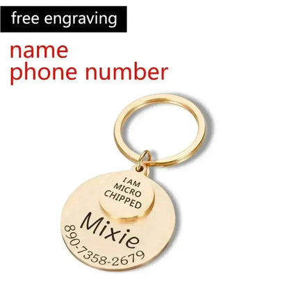 Funny Personalized POD Collar Pet ID Tag Keychain