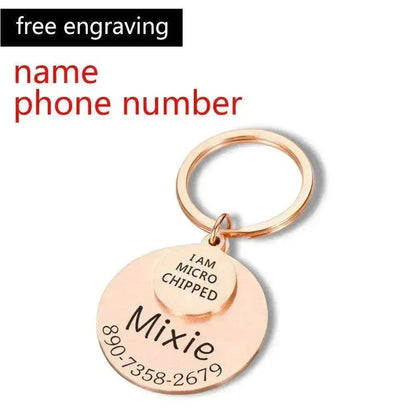 Funny Personalized POD Collar Pet ID Tag Keychain
