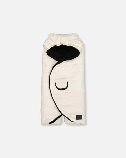 Snuggly Wrap Silver White For Car Seat And Stroller