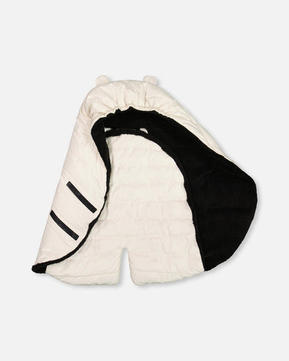 Snuggly Wrap Silver White For Car Seat And Stroller