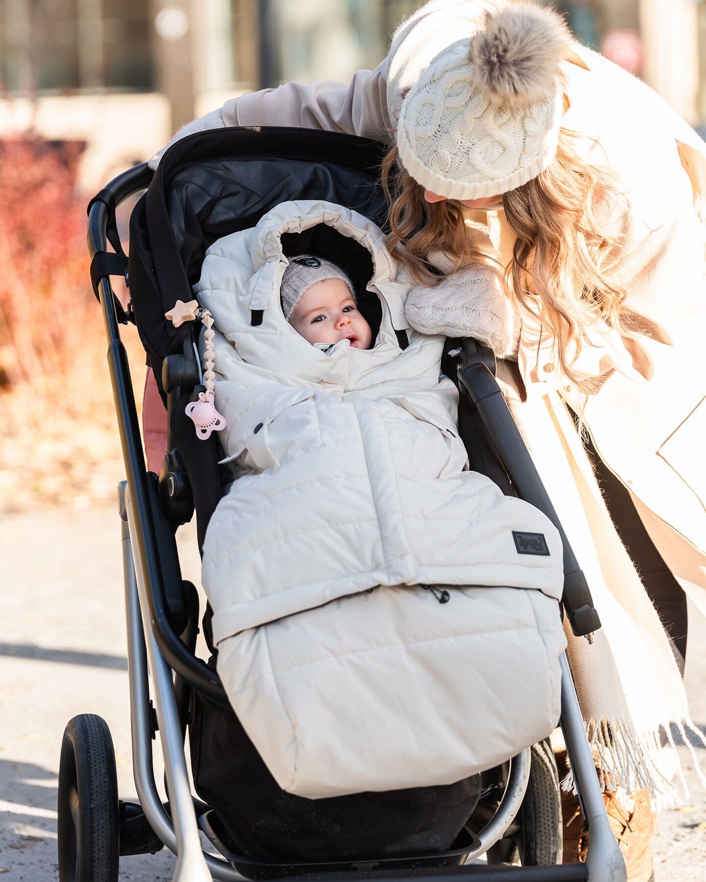 Evolutive Baby Footmuff Silver White