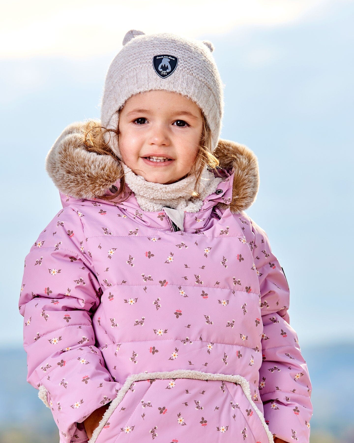 Knit Hat With Ears Off White