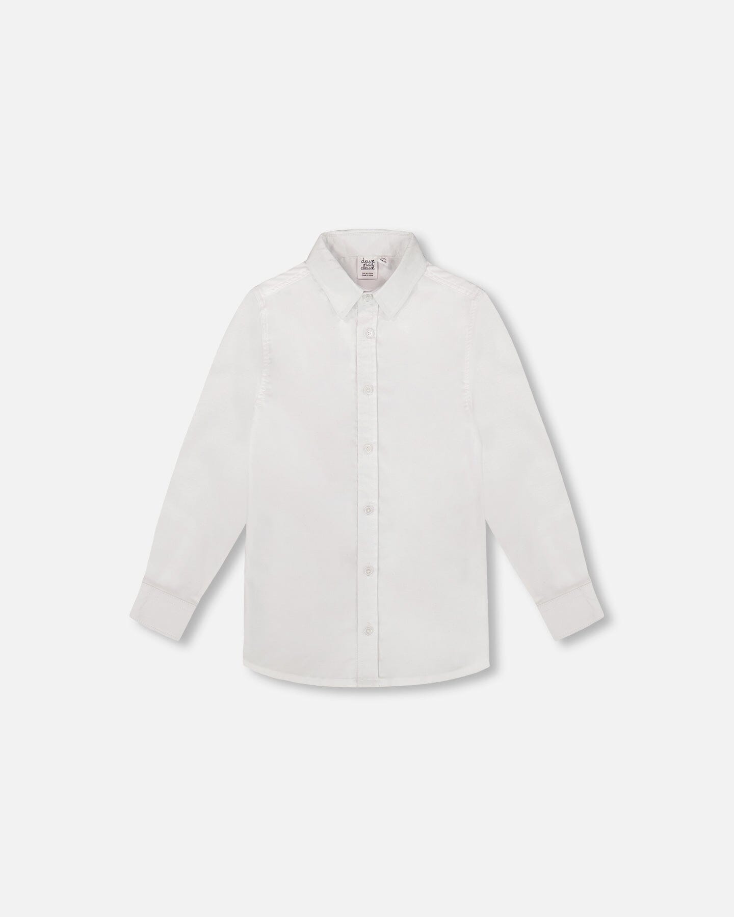 Chemise boutonnée à manches longues blanche