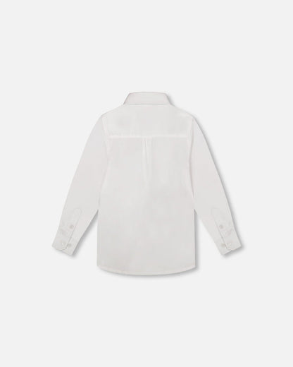 Chemise boutonnée à manches longues blanche