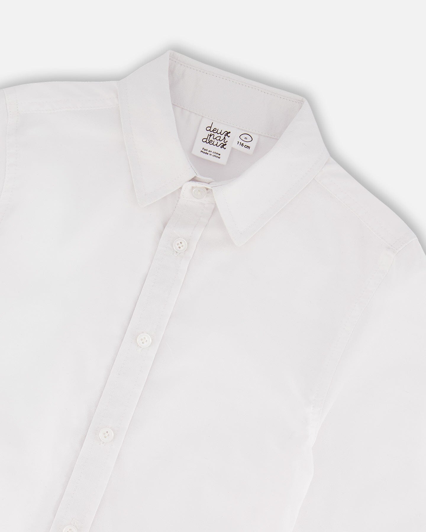 Chemise boutonnée à manches longues blanche