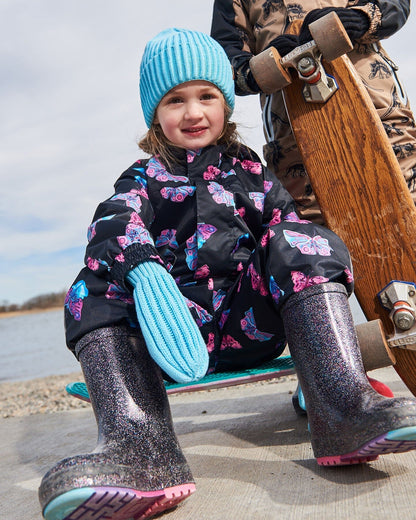 Rain Boots Black With Glitter