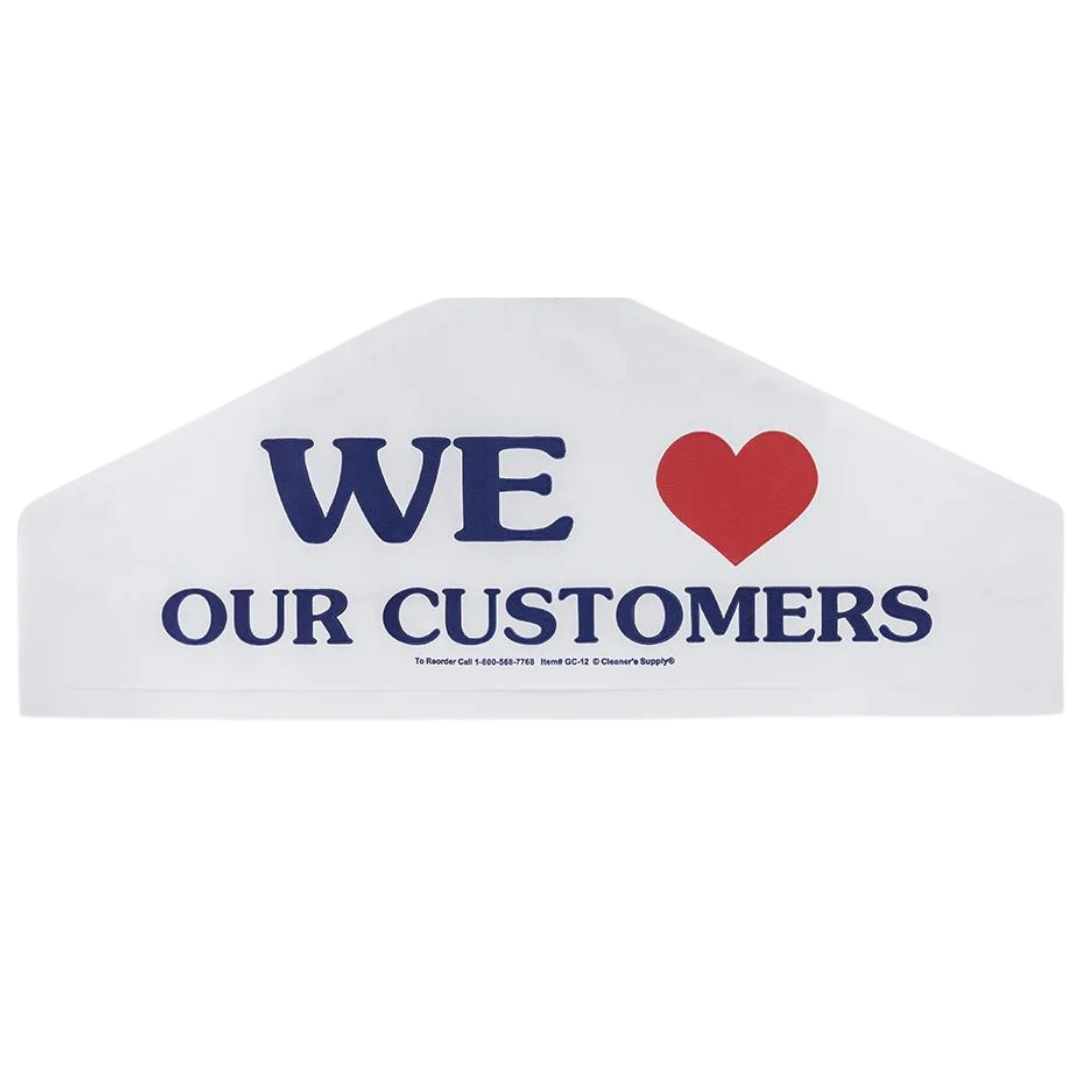 Housse de vêtement pliable 20 po imprimée « We Love »