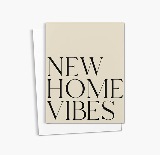 Carte de vœux New Home Vibes | Carte de pendaison de crémaillère neutre