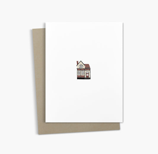 Carte de vœux Pendaison de Crémaillère | Carte Illustration Petite Maison