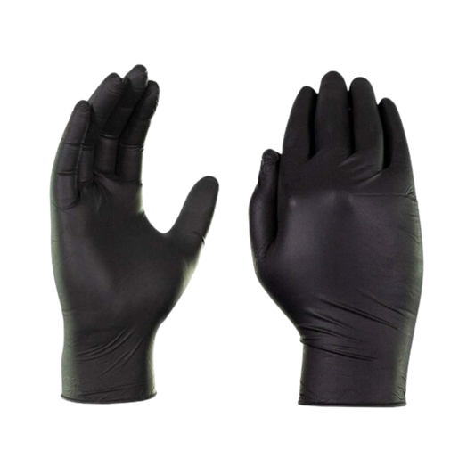 Medium Black Industrial Nitrile Gloves