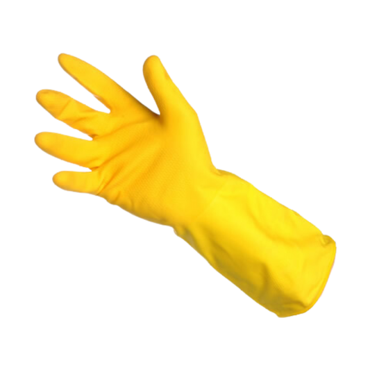 Grands gants de cuisine en latex jaune