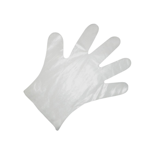 Grands gants de charcuterie en polyéthylène moulé
