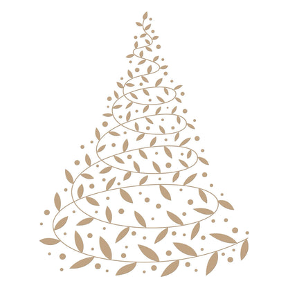 Swirling Foliage Tree Hot Foil Plate from the Glimmer for the Holidays Collection